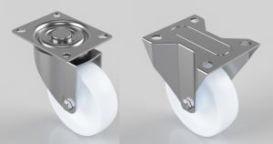 100mm Economy Series Swivel & Fixed Nylon Wheel Castors (150kg) Special Offer