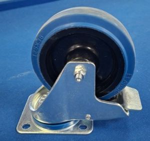 Special Offer - 125mm Heavy Duty Swivel/Brake Castor with Blue Elastic Rubber Wheel (250KG) Normal Price £16.95 + Vat.