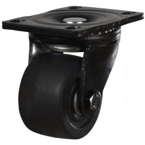 75mm 400Kg  Black Nylon: Swivel & Fixed  (LOW LEVEL)