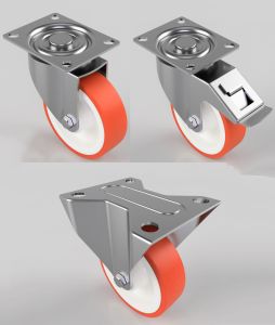 80mm Red Polyurethane Heavy Duty (220kg)