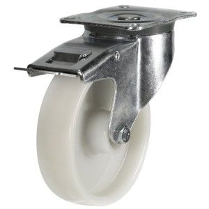 100mm Heavy Duty Nylon Castors - Roller Bearing (250KG)