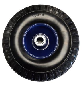 260mm Steel Centre Wheel With Micro Cellular Puncture Proof Tyre - 20mm Ball Bearing Bore (3.00-4 Tyre - 20mm BORE) - 120Kg
