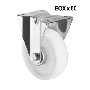125mm Fixed Castor With Plastic Wheel Box 50 Bulk Buy (175kg)