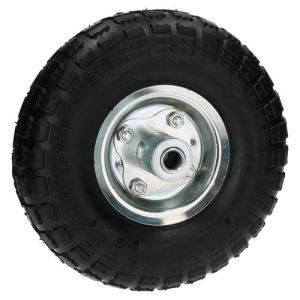 260mm Standard Pneumatic Sack Truck Wheel With Offset Hub (4.10/3.50-4 Tyre 2 Ply - 16mm BORE) - 136Kg