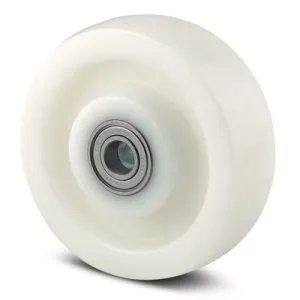 100mm White Nylon Diameter Wheel (15mm Bore) 650kg