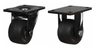 75mm 400Kg  Black Nylon Swivel & Fixed  (LOW LEVEL)