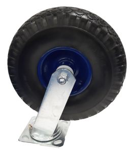 Premium Puncture Proof Ball Bearing Pneumatic Equivalent Castor 260mm Swivel Metal Centred