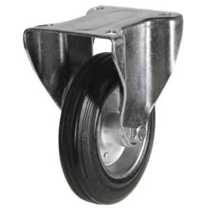 200mm Wheel Diameter Waste & Recycling Bin Castors (Steel Centre)