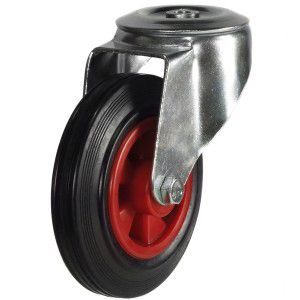 160mm Black Rubber Medium Duty (205Kg)