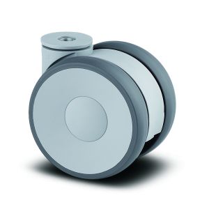 75mm Twin Wheel Floor Kind Tread Castor M8 Single Bolt Hole Castor (Special Offer)