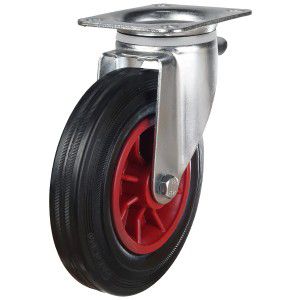 160mm Wheel Diameter Waste & Recycling Bin Castors (Plastic Centre)