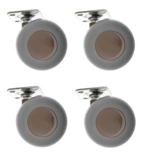 Kenrick 50mm Square Plate SOFT TREAD - Set of 4 (BEIGE)