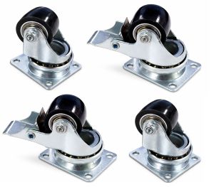 35mm Black Polyurethane Plate Fit (LOW LEVEL) SET OF 4 - 300kg per Set of 4