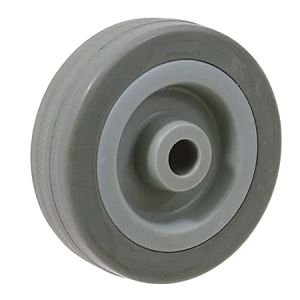 125mm Grey Rubber Wheel Only with 12mm Bore - 100Kg