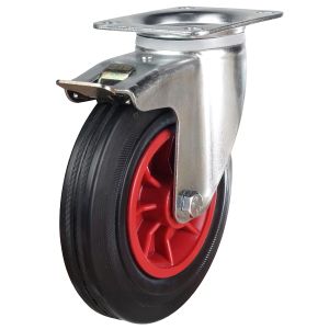 160mm Wheel Diameter Waste & Recycling Bin Castors (Plastic Centre)