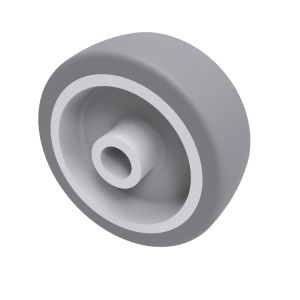 50mm Grey Thermoplastic Wheel 8mm Bore - 40Kg