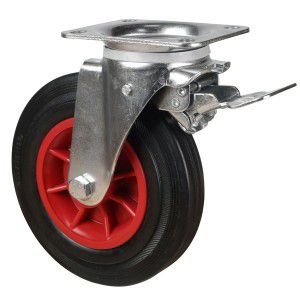 160mm Wheel Diameter Waste & Recycling Bin Castors (Plastic Centre)
