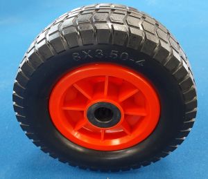 200mm (20mm Bore) PLASTIC CENTRE PUNCTURE PROOF WHEEL (8 x 3.50-4)