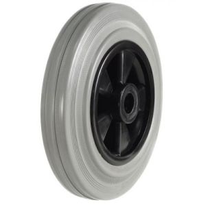 125mm Grey Rubber Wheel (15mm Bore) - 100Kg