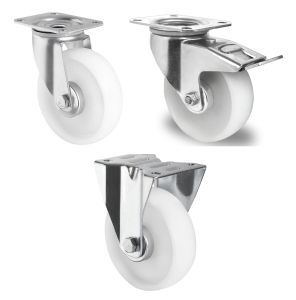 125mm Polypropylene Wheel Medium Duty Economy Castors (175KG)