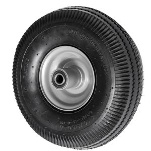 260mm Premium Pneumatic Sack Truck Wheel With Offset Hub (4.10/3.50-4 Tyre 4 Ply - 16mm BORE) - 150Kg