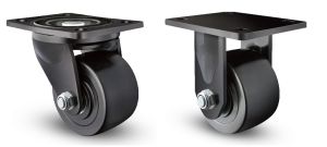 75mm 400Kg  Black Nylon Swivel & Fixed  (LOW LEVEL)