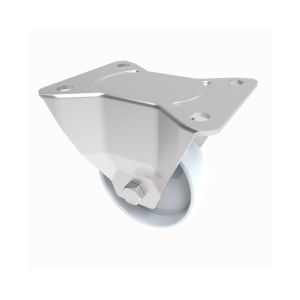 Extra Heavy Duty 200mm Stainless Steel Castor with White Nylon Wheel (800kg)