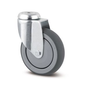 125mm Single Bolt Hole Apparatus Grey Rubber
