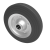 200mm Silver Steel Centre, Rubber Tyre Trolley Wheel 1