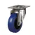 80mm Stainless Steel Swivel Castor with Blue Elastic Rubber/Nylon Wheel  - 70Kg (SPECIAL OFFER)