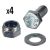 FIXING KIT M6x16 Bolt, Nylock Nut & Washer (SET of 4)