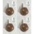 Kenrick 50mm Wood Stem & Gripneck Socket-Set of 4 (BEIGE)