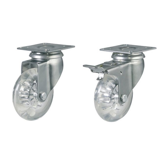 50mm Clear Non-Marking Wheel Castors