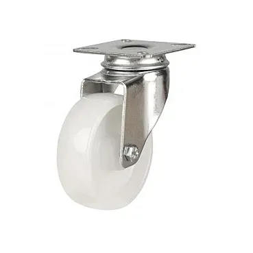 75mm White Nylon Swivel Plate Castor (Special Offer) 50kg