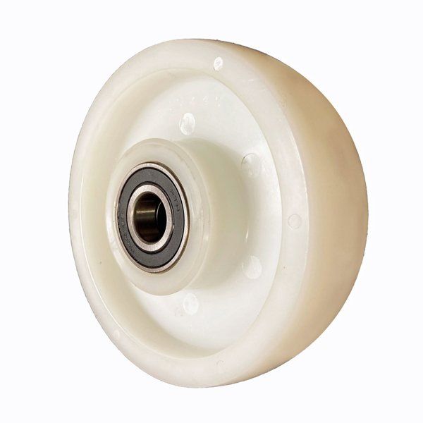 100mm White Nylon Diameter Wheel (15mm Bore) 650kg