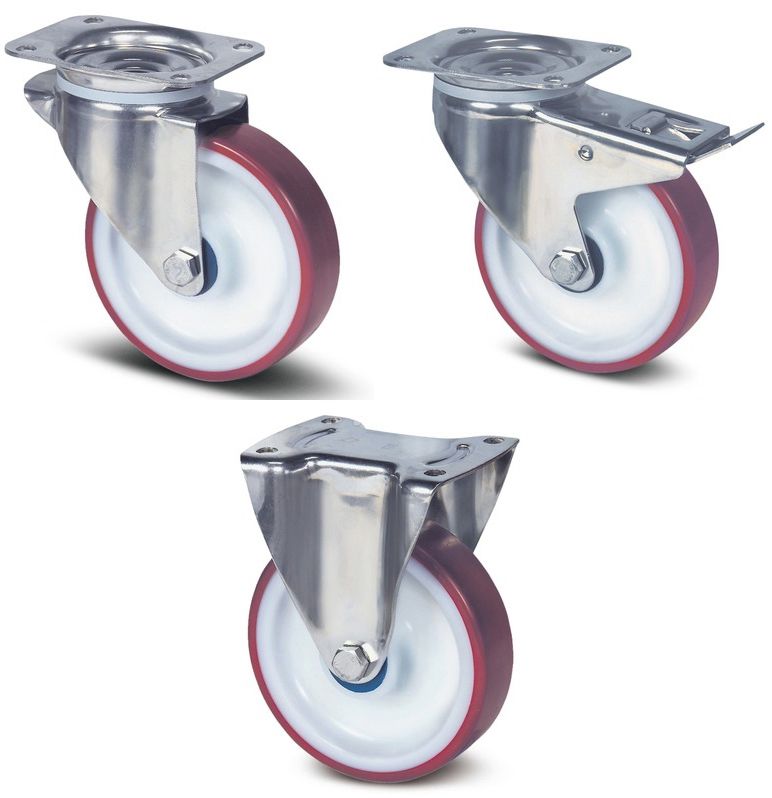 80mm Polyurethane Stainless Steel