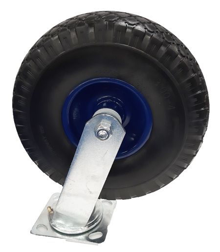 Premium Puncture Proof Ball Bearing Pneumatic Equivalent Castor 260mm Swivel Metal Centred