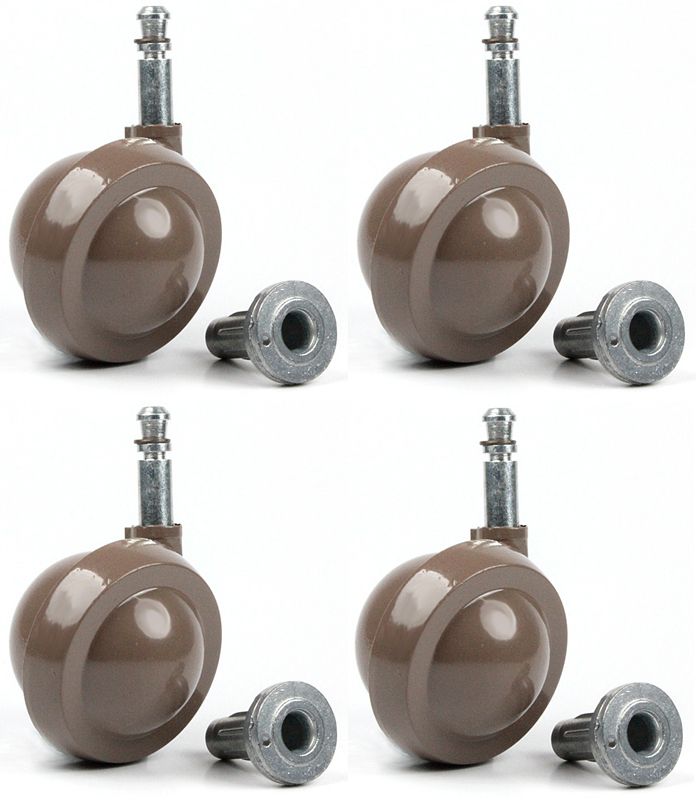 Kenrick 62mm Peg & Socket Fitting EXTRA LARGE WHEEL Set of 4 (BEIGE)