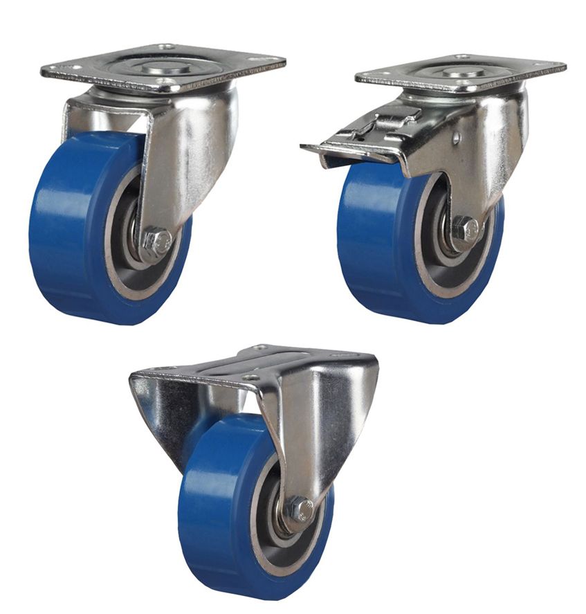 100mm Elastic Polyurethane On Aluminium Centre Castors