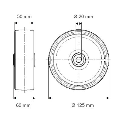 125mm Diameter (Heavy Duty Nylon) 700kg