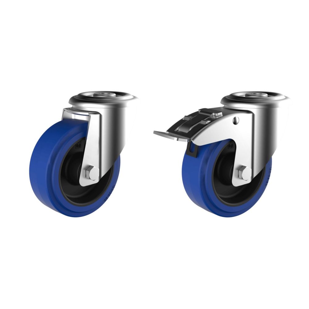 100mm Blue Rubber Medium Duty Single Bolt Fitting (150Kg)