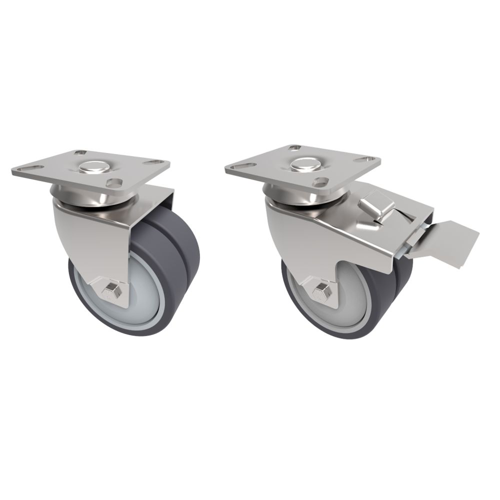 75mm Grey Twin Rubber
