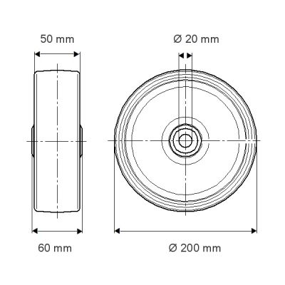200mm Diameter (Heavy Duty Nylon) 1500kg