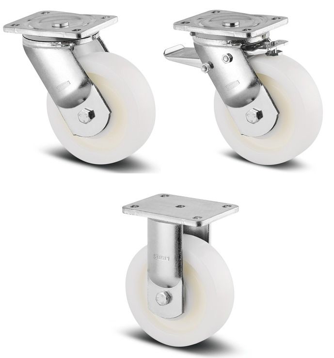 Extra Heavy Duty 200mm Nylon Wheel (1200Kg)