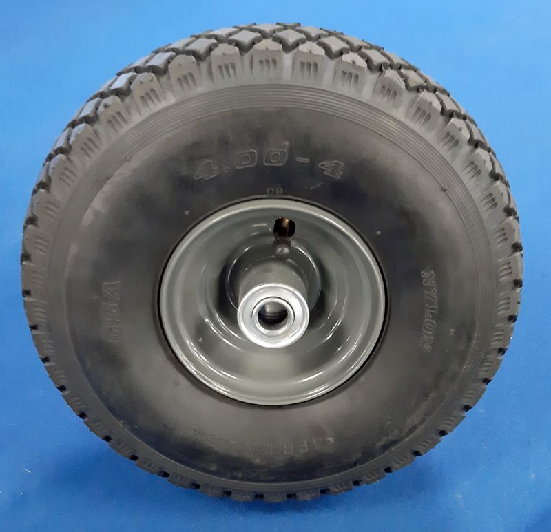 300mm Pneumatic Wheel Steel Centre (4.00-4 Tyre 4 Ply - 16mm BALL BEARING BORE - STANDARD HUB)