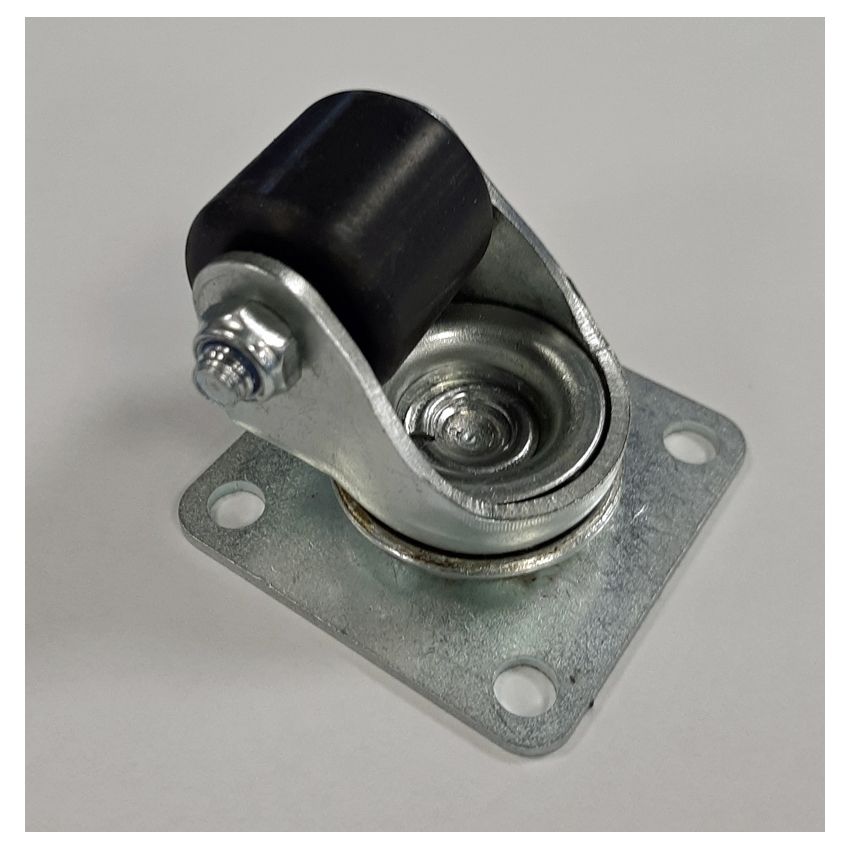 Extra Heavy Duty 25mm Low Level Nylon Roller Bearing Swivel & Fixed Castors - 80Kg