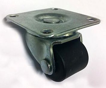 Heavy Duty 25mm Plain Bore Nylon Swivel Plate Fit Castor (LOW LEVEL) - 60kg