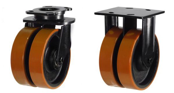 200mm DNGR Twin Wheel Series Polyurethane (1500Kg)