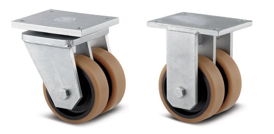 160mm Double Polyurethane Wheel (1800kg)