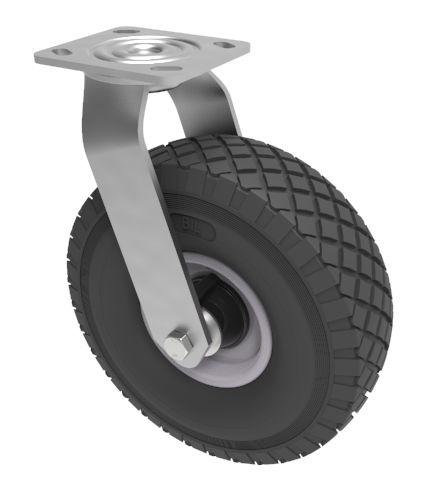 Pneumatic Castor 260mm Swivel Steel Centred
